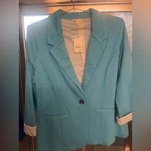 Catos Women’s Blazer Turquoise Blue NWT